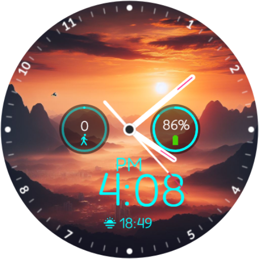 5W010 Sunset Analog Digital logo