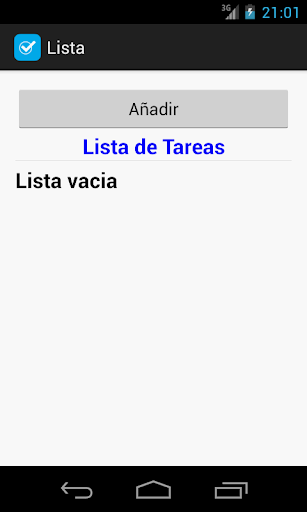 Android application Lista screenshort