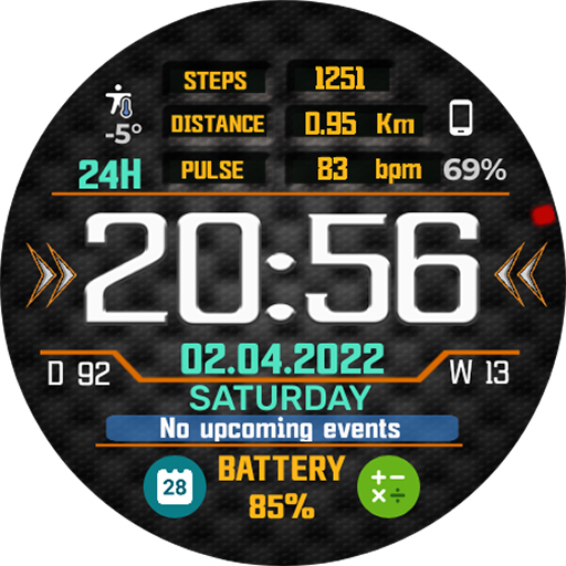Digital watch face NB_02 logo