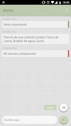 Android application Fast Notes screenshort