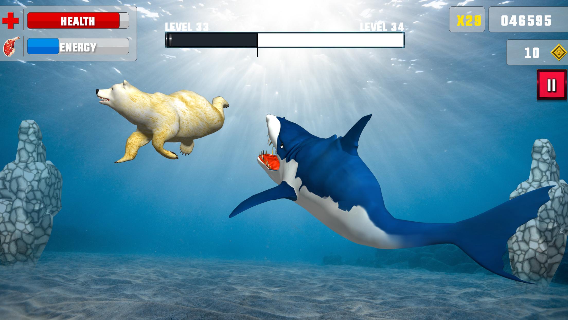 Android application Shark Attack Angry Fish Jaws - Hungry Games screenshort
