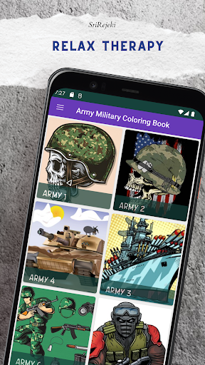 Army Military Coloring Book Screen 2