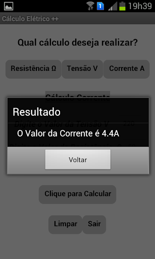 Cálculo Elétrico ++ Screen 3
