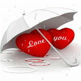 Red Hearts In Rain LWP icon