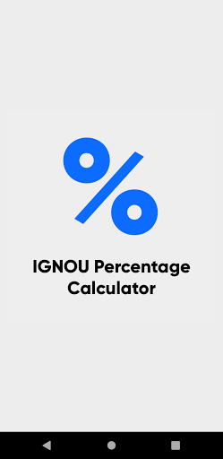 Android application IGNOU Percentage Calculator screenshort