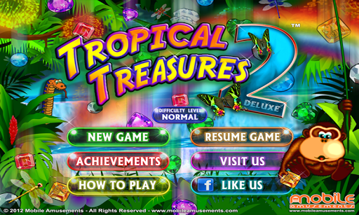 Android application Tropical Treasures 2 Deluxe screenshort