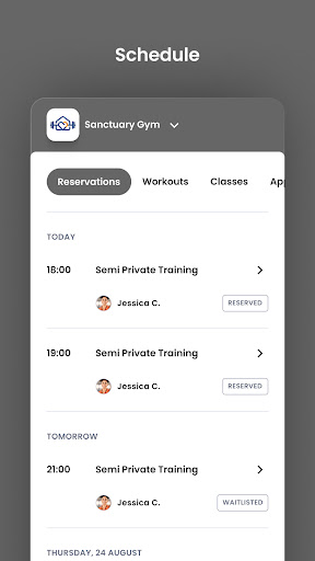 Sanctuary Gym Screen 3