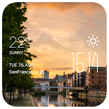 Leeds weather widget/clock icon