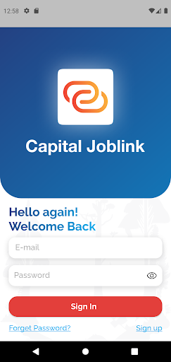 Android application Capital Job Link screenshort