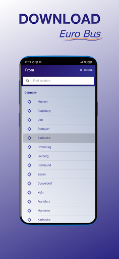 Android application EuroBus screenshort