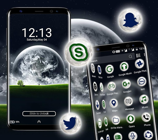 Moon Night Launcher Theme Screen 2
