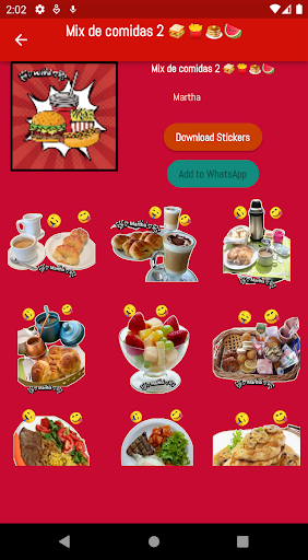 Stickers de Comidas Deliciosas