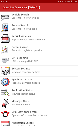 OPS-COM Parking Enforcement Screen 2