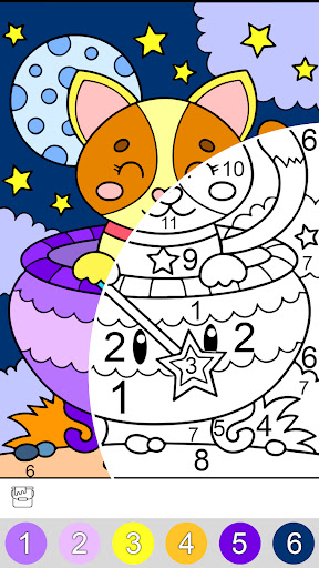 Kawaii Coloring By Number Book Screen 3