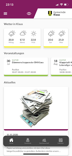 Android application Gemeinde Klaus screenshort