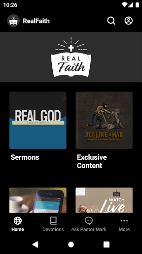 Android application Real Faith screenshort