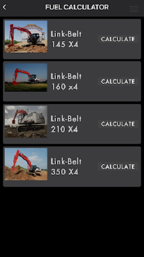 Link-Belt Excavators Toolbox Screen 2