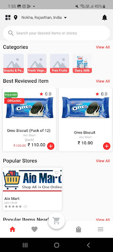 Android application Aio Mart - Shop Online screenshort