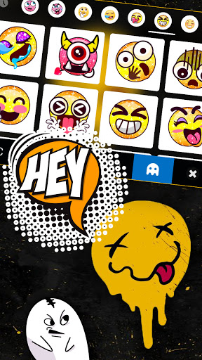 Happy Face Melt Keyboard Backg Screen 3