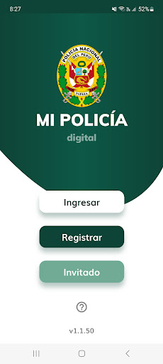 Android application Mi Policía Digital screenshort