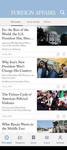 Foreign Affairs Magazine Screenshot