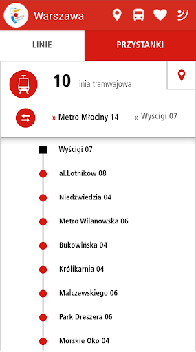 Warsaw Public Transport Screen 3