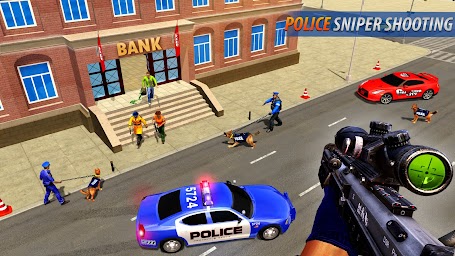 US Police Dog Bank Crime Chase