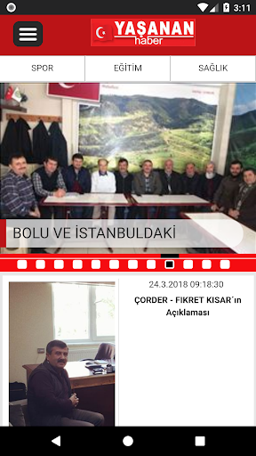 Android application Yaşanan Haber screenshort