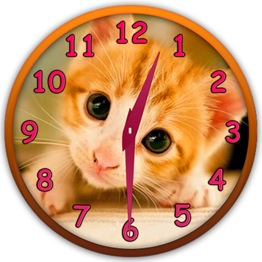 Kittens Analog Clock  Icon