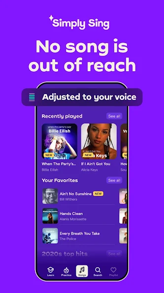 Simply Sing: My Singing App Screen Views 1