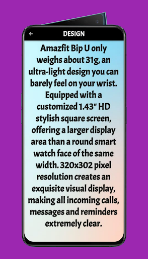 Amazfit Bip U guide Screen 2