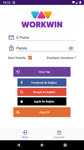 Android application WORKWIN screenshort