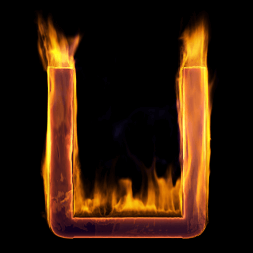 Fire Letter U Live Wallpaper logo