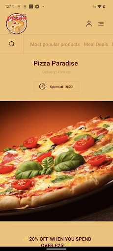 Android application Pizza Paradise Belfast screenshort