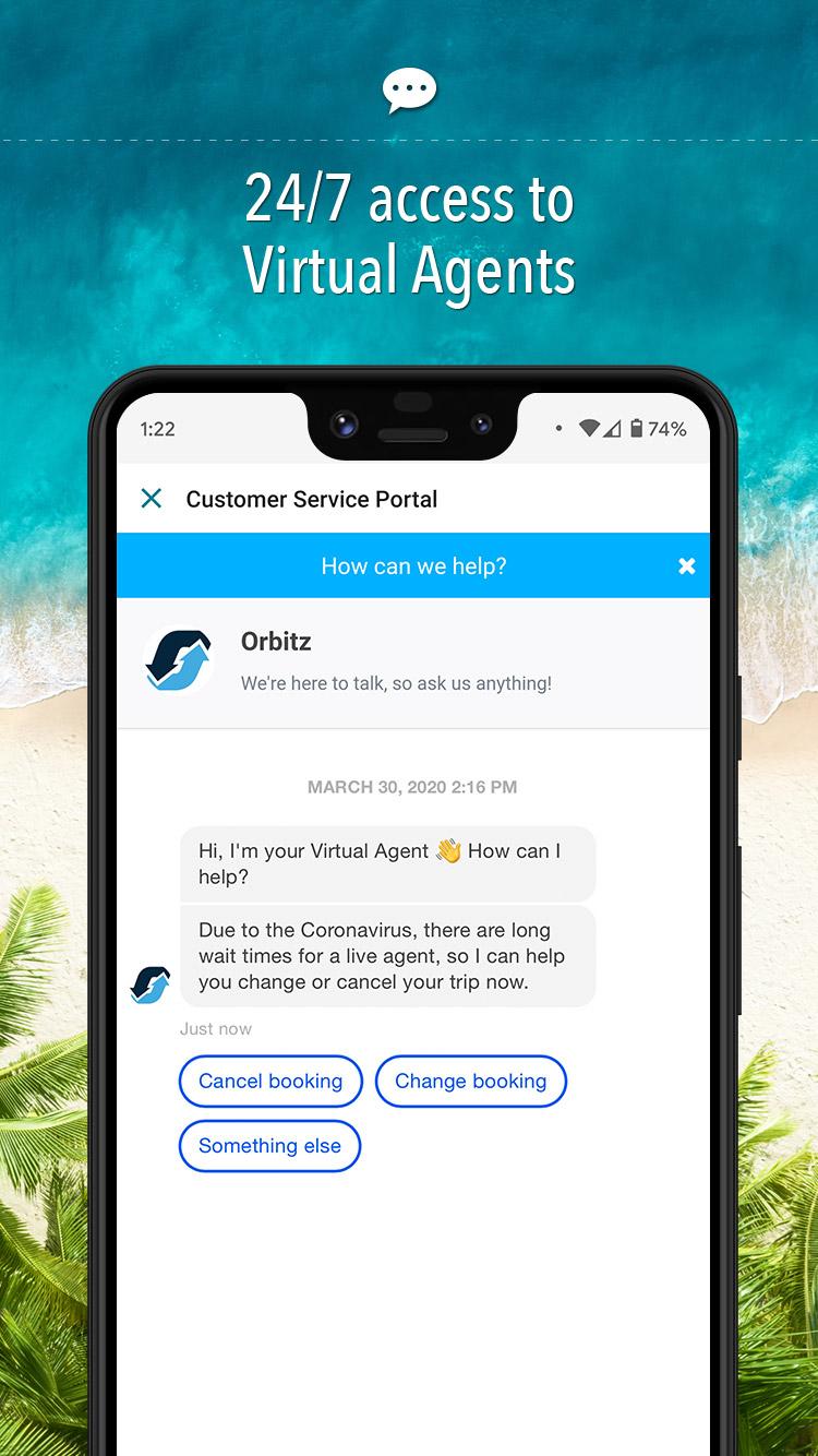 Android application Orbitz Hotels & Flights screenshort