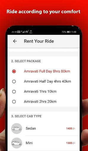 Android application Zhep cab screenshort