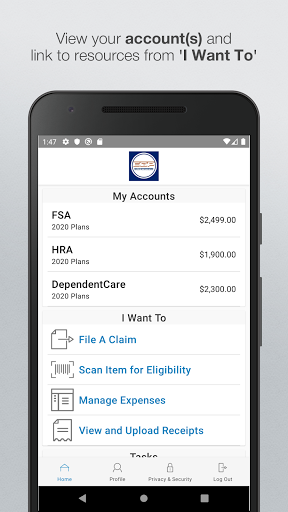 Android application ENTERPRISE GROUP PLANNING FSA screenshort