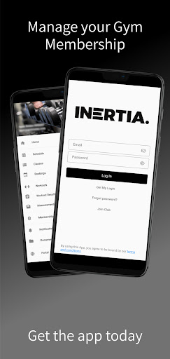 Android application Inertia Fitness screenshort