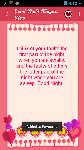 Android application Good Night Shayari screenshort
