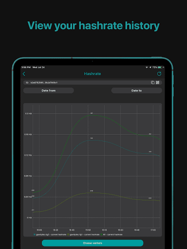 Screenshot of Mining pool monitor: Miner Box