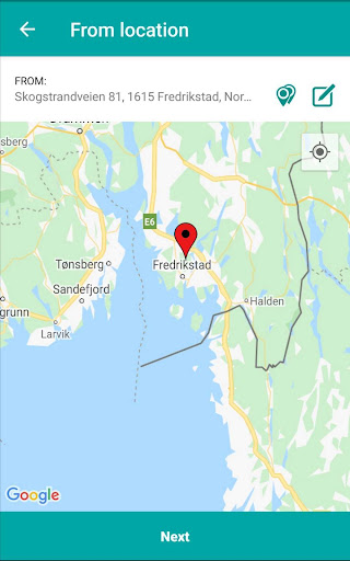Android application Scandinavian Taxi screenshort