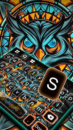Owl Totem Keyboard Background Screen 2