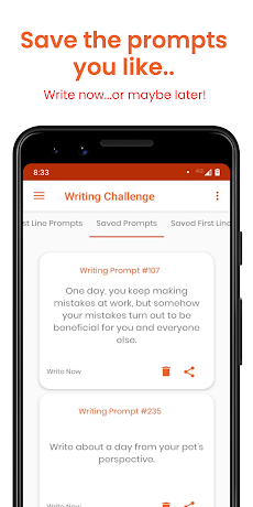Writing Challenge - Writing Prompts & Writing Pad!のおすすめ画像3