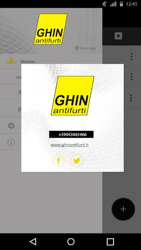 Android application Ghin Antifurti EasyView screenshort