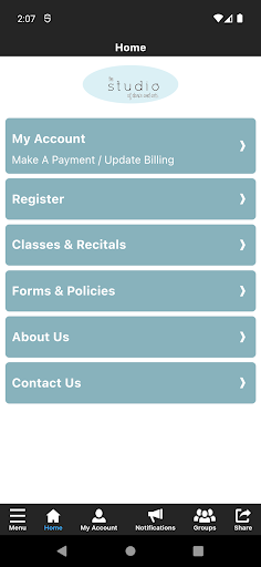 Studio of Dance and Arts Screen 2