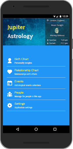 Android application Jupiter Astrology screenshort