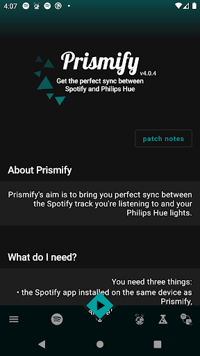 Android application Prismify - perfect sync screenshort