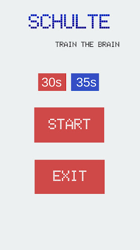 Android application Schulte Brain Train screenshort