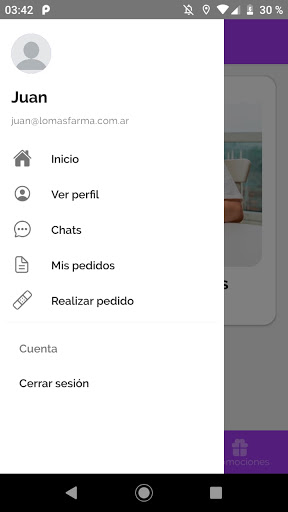 Android application Lomas Farma screenshort