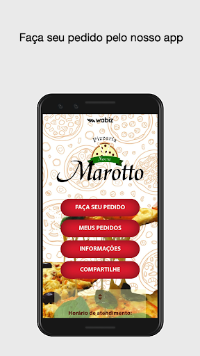 Android application Pizzaria Nova Marotto screenshort